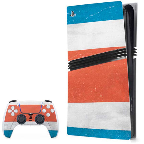 Costa Rican Flag Distressed PlayStation PS5 Skins